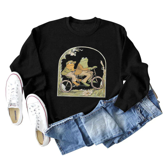 Women's Frog and Toad Long Sleeve Sweatshirt