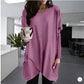 Comfortable Solid Color Loose Casual Long Sleeve T-Shirt