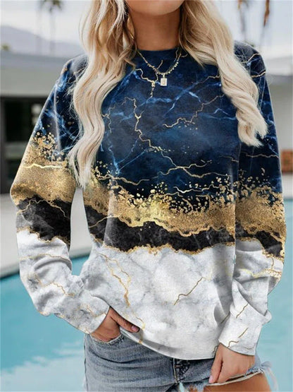 Winter New Women's Loose Print Oversize Sweatshirts