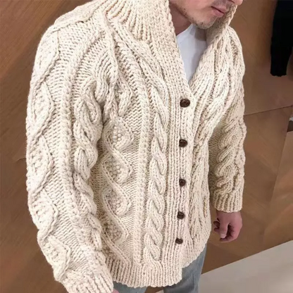 🔥Christmas promotion 50% Off🔥Men's Stand Collar Casual Knit Cardigan